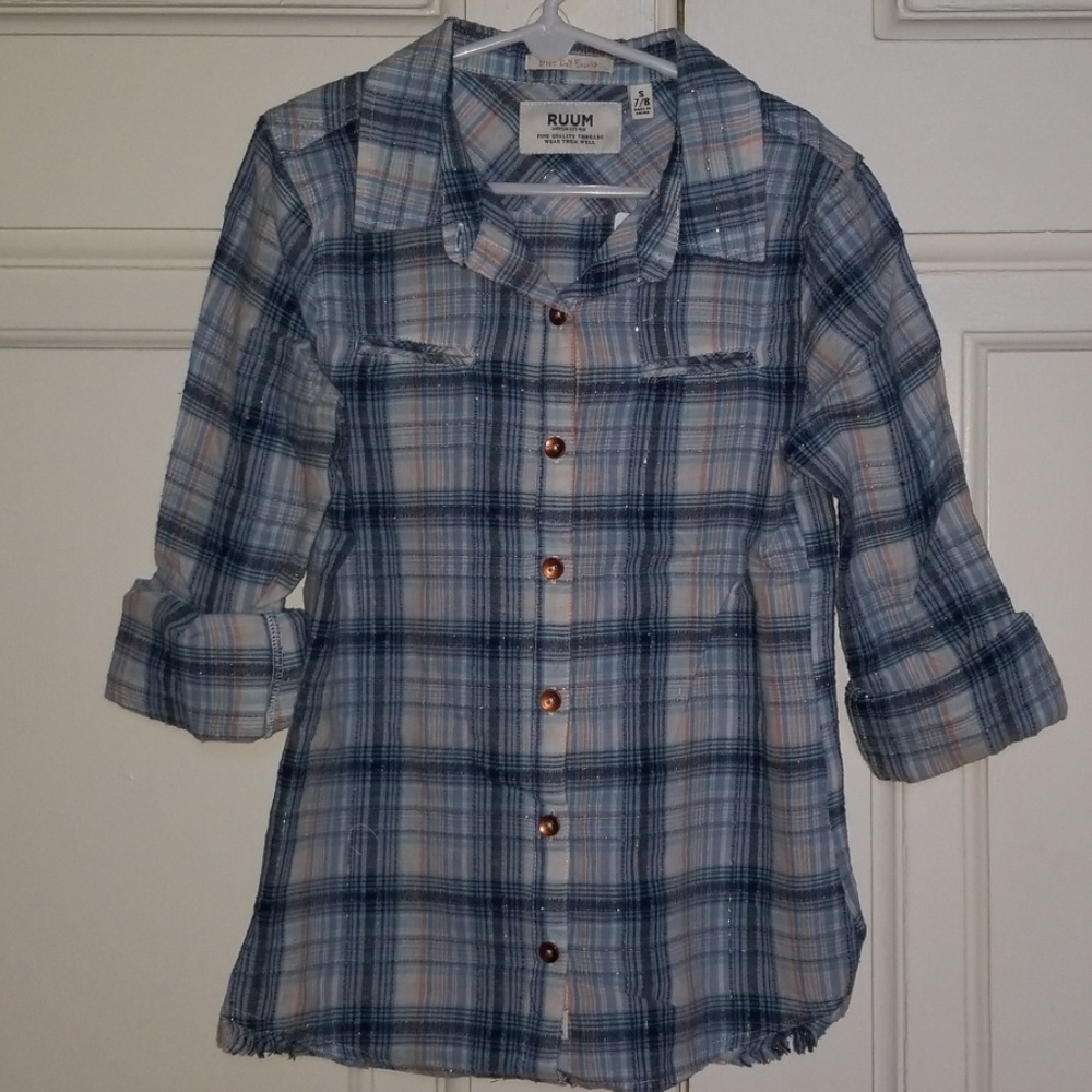 RUUM Girls Plaid Shirt